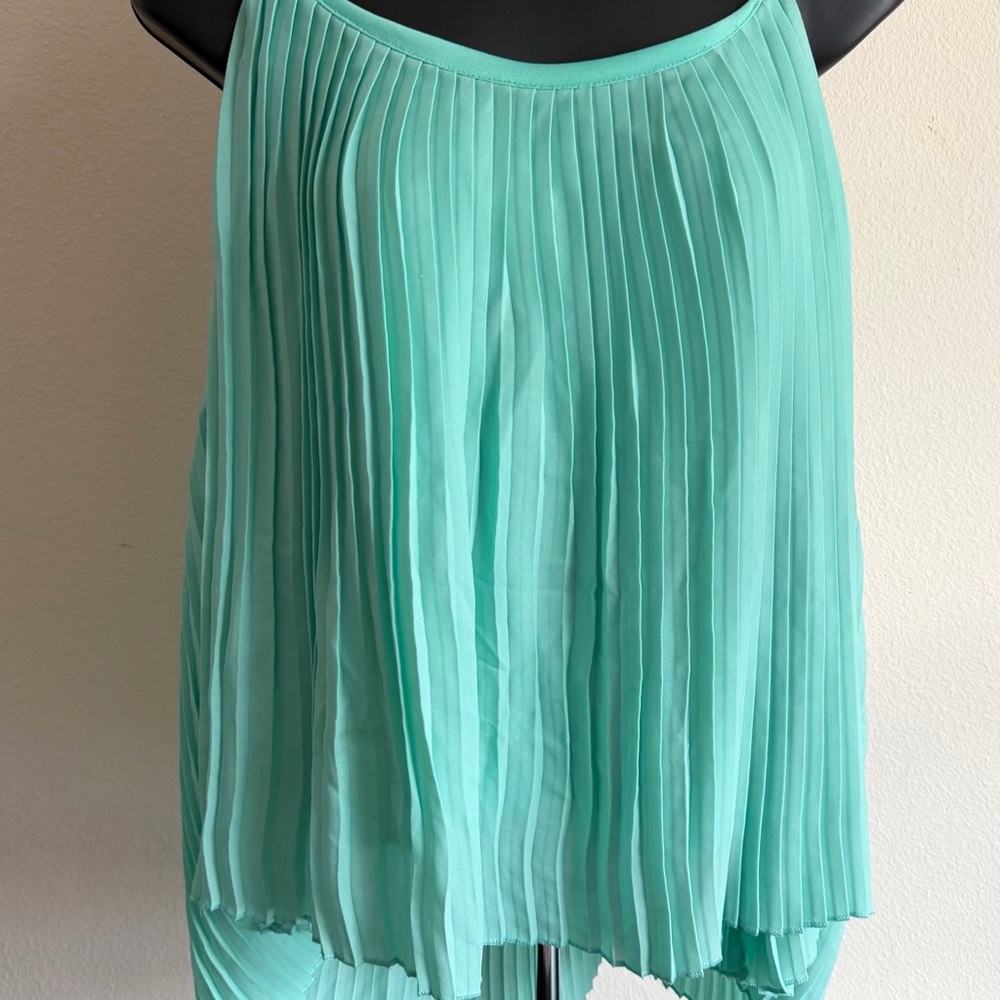 Rue21 Mint Green/Aqua High-Low Pleated Skirt